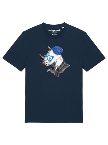wat? Apparel T-Shirt Nashorn in Dunkelblau