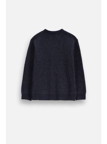 Strickjacke mit Reißverschluss in dunkelblau