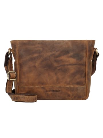 Greenburry Vintage Umhängetasche Leder 29 cm in brown