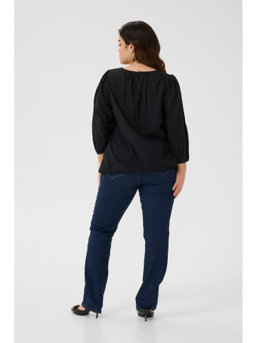 KAFFE curve Langarm-Bluse KCrory Regular fit in Black Deep