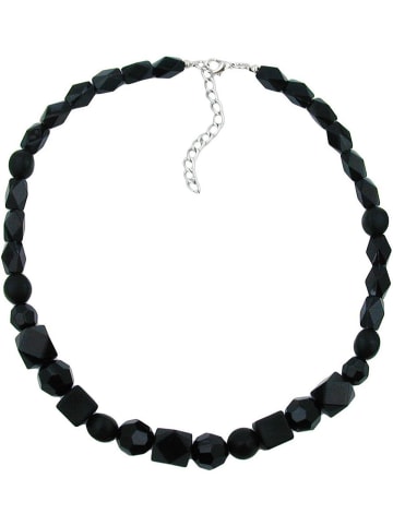 Gallay Kette Perle schwarz-facettiert 42 cm lang in schwarz