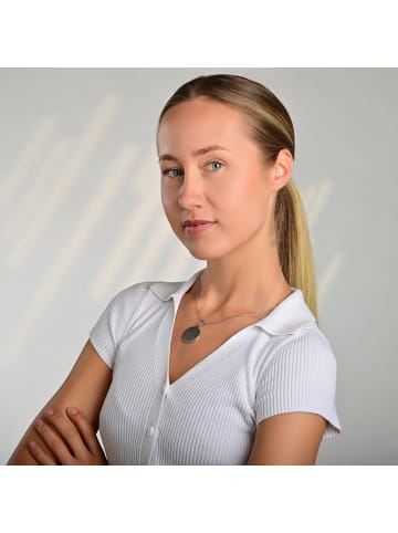 Adeliás Unisex Anhänger aus Edelstahl in silber