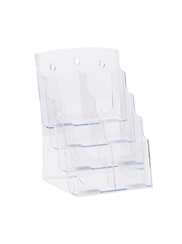relaxdays 10x Prospekthalter in Transparent - DIN A4