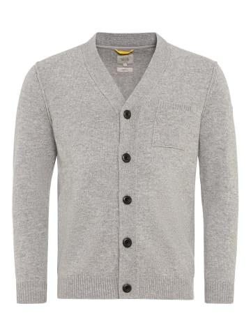 Camel Active Cardigan aus reiner Lammwolle in Grau