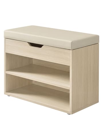 VASAGLE Schuhbank Custos in Natur, Beige - (B)30 x (H)44 x (T)60 cm