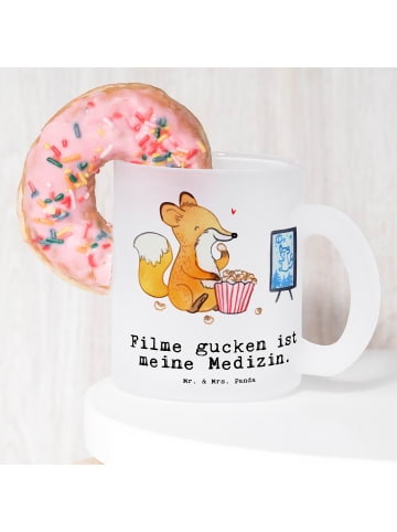Mr. & Mrs. Panda Tee Tasse Fuchs Filme gucken mit Spruch in Transparent