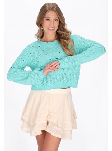 IZIA Women Sweater in turquoise