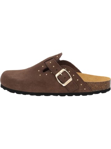 Palado Pantoletten Kiel Glint Premium Leather in Dunkelbraun