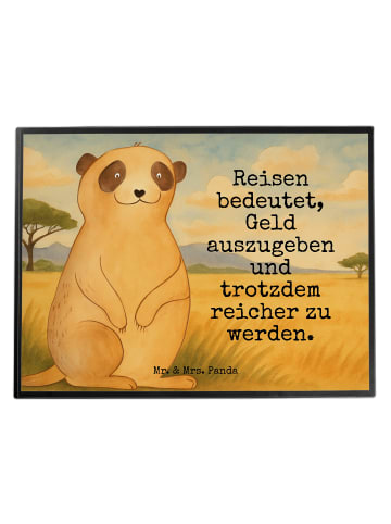 Mr. & Mrs. Panda arbeitsmatte Erdmännchen Design mit Spruch in Weiß