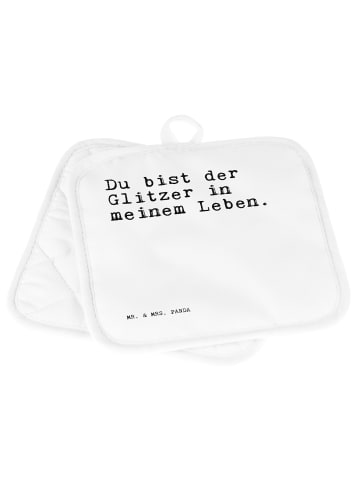 Mr. & Mrs. Panda Topflappen Du bist der Glitzer... mit Spruch in Weiß