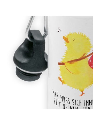 Mr. & Mrs. Panda Wasserflasche Küken Wander mit Spruch in Weiß