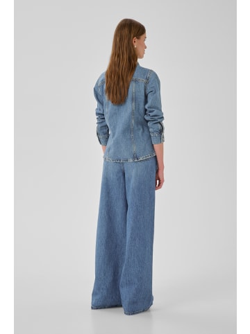 My Essential Wardrobe Langarm - Hemd MWAgnes Tight fit in Medium Blue Vintage Wash