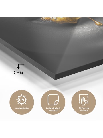 OnlyWow Acrylglasbild Gesicht gold schwarz
