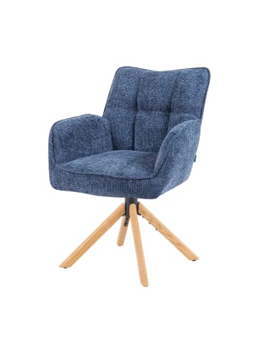 DUBI Möbel 2er-Set: Drehstuhl Mika-Ida in Blau - (B)59 x (H)84 x  (T)66 cm