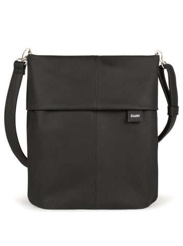 Zwei Mademoiselle M12 - Schultertasche 32 cm (cord-mocca) in nubuk-black