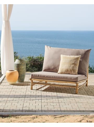 Beliani Gartenstuhl TODI in Braun/Beige - (W) 102 x (H) 74 x (L) 85 cm