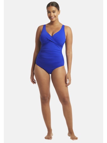 Sea Level Essentials Cross Front Multifit One Piece in COBALT