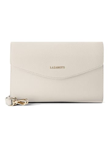 Lazarotti Bologna Leather Clutch Umhängetasche Leder 23 cm cream