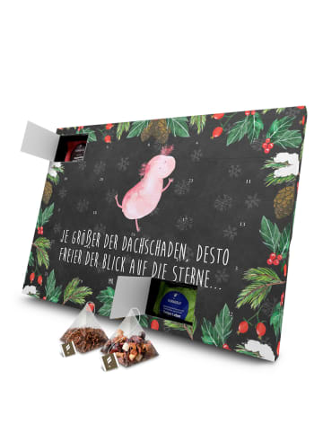Mr. & Mrs. Panda Advents-Teekalender Axolotl Tanzen mit Spruch in Kreidetafel