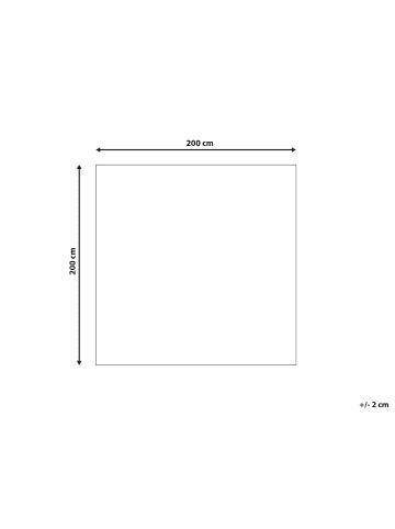 Beliani Kurzflor AKOREN in Beige/Braun - (W) 200 x (H) 1.3 x (L) 200 cm