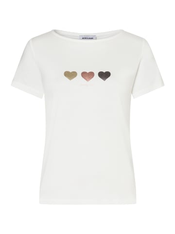 More & More süßes Herzchen-Kurzarmshirt in offwhite