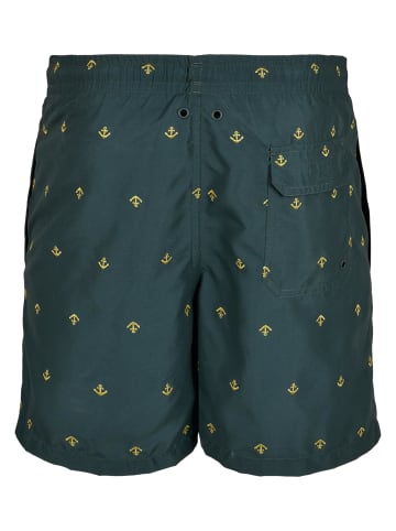 Urban Classics Badeshorts in anchor/bttlgrn/lmnmstrd