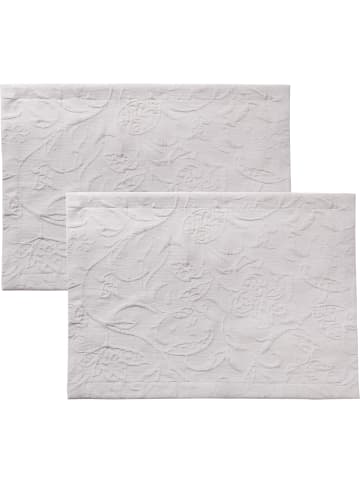 Pichler Jacquard, Baumwollmischung Tischset 2er-Pack Cordoba in silber