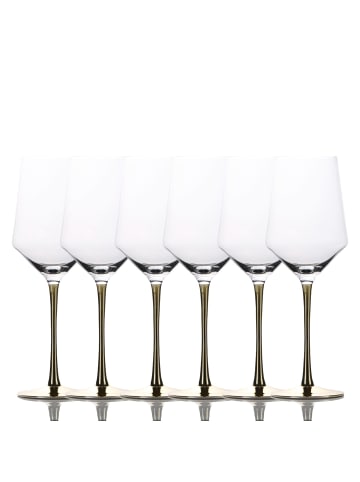 Intirilife Wein Glas 380 ml Rotwein Weißwein Gläser in 6x 380ml Transparent