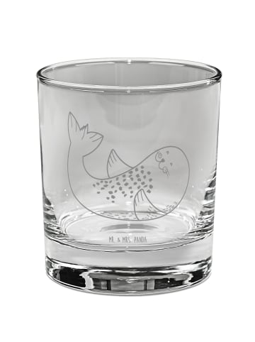 Mr. & Mrs. Panda Whiskyglas Robbe Liegen ohne Spruch in Transparent
