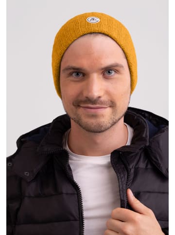 CASH-MERE.CH Bio Rib Mütze in Senfgelb