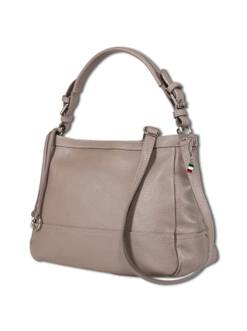 Florence Florence Schultertasche Leder grau ca. 38cm