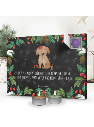 Mr. & Mrs. Panda Adventskalender Hund Dame mit Spruch in Kreidetafel