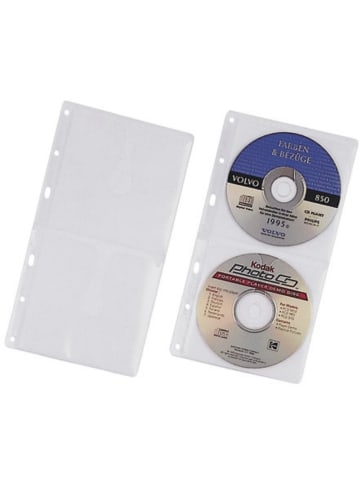 Durable CD-Hülle Cover S für 2 CDs/DVDs PP transparent 5 Stück