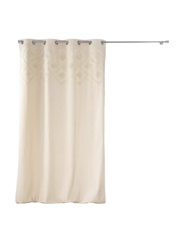 Douceur d’Intérieur Vorhang mit Ösen INCA, Baumwolle in Beige, (B) 140 x (H) 0,2 x (L) 240 cm