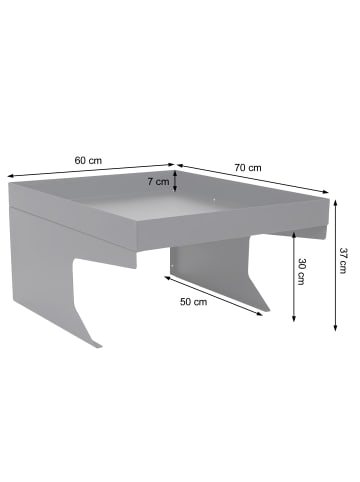 MCW Mähroboter-Garage mit Pflanzkasten G60, Edelstahl, anthrazit