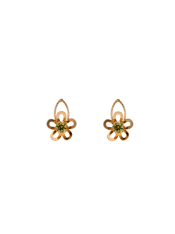 NAEMI Women Earrings in Rose Gold Green