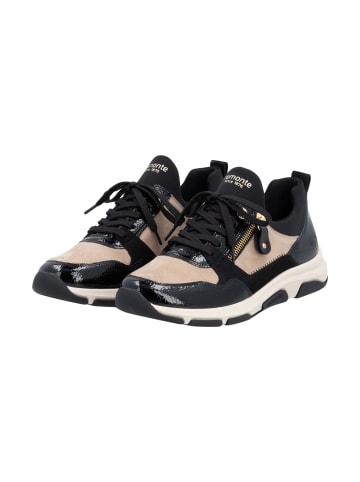 remonte Sneakers Basse aus Leder Frankreich Schwarz