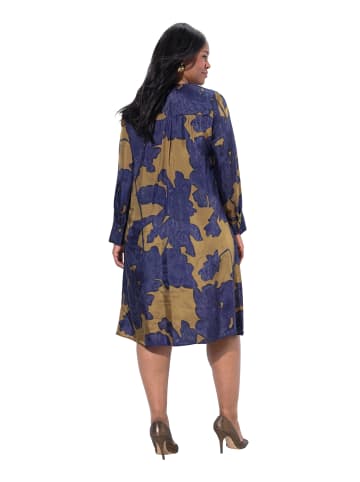 Ulla Popken Midikleid in dunkles marine