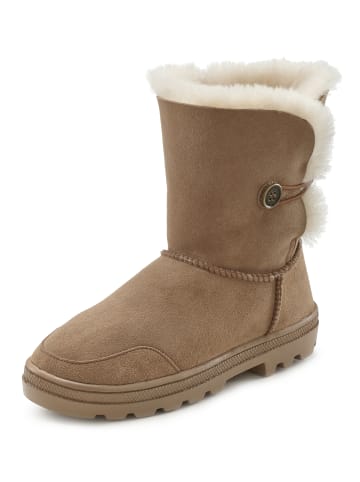 LASCANA Winterstiefel in camelfarben