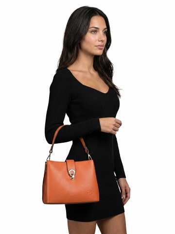 Cluty Umhängetasche echt Leder in orange
