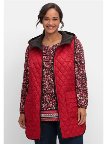 sheego Wende-Steppweste in rot