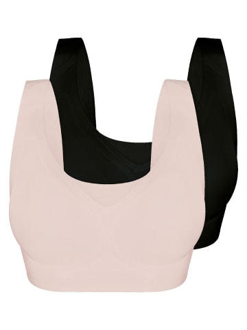 Sassa 2er Pack Bustier in black-nude