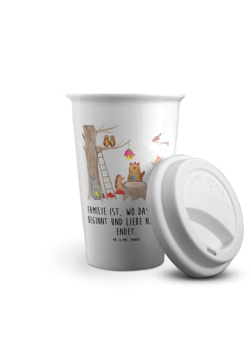Mr. & Mrs. Panda Thermobecher To Go Waldtiere Picknick mit Spruch in Weiß