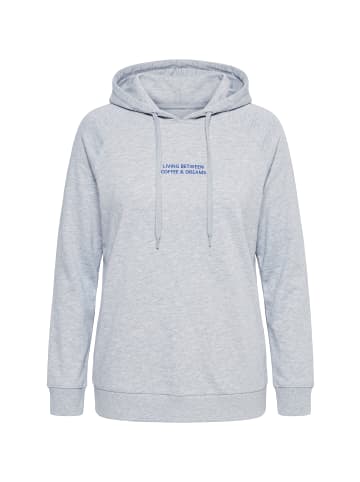 Ulla Popken Hoodie in hellgrau mélange