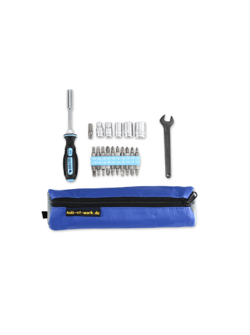 Corvus Großes Schraubenzieher Kombi Set mit Tasche in blau