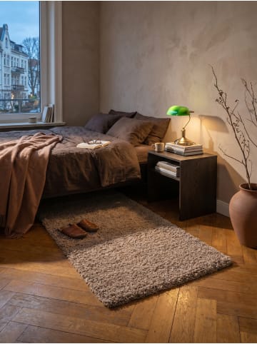 KADIMA DESIGN Teppich Hochflor Shaggy Waschbar Einfarbig RHEIN Strapazierfähig in Beige
