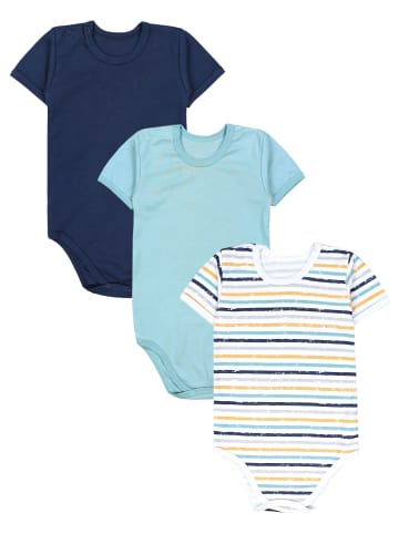 TupTam Kinder Unisex Kurzarm Body 3er Set in grün/blau