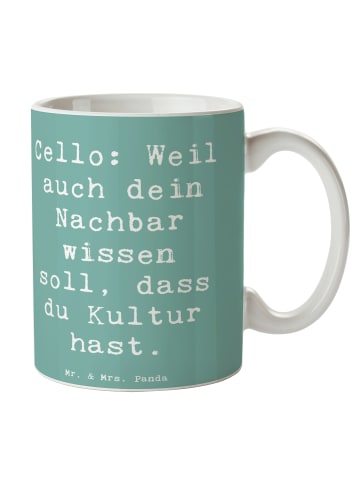 Mr. & Mrs. Panda Pott Spruch Zeichenllo Kultur mit Spruch in Meeresbrise