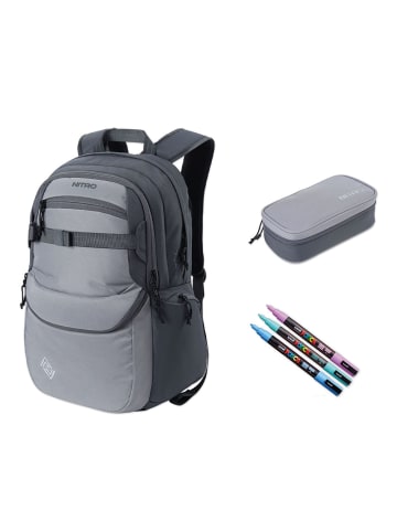 Nitro Future Hero Schulranzen-Set 3-teilig in graphite