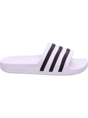 adidas Pantoletten Aqua Adilette in white/black/white